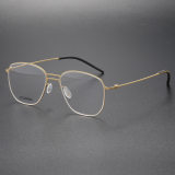Oval Titanium Glasses LE1144_Gold