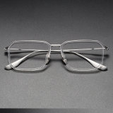 Browline Titanium & Acetate Glasses LE1136_Clear & Silver