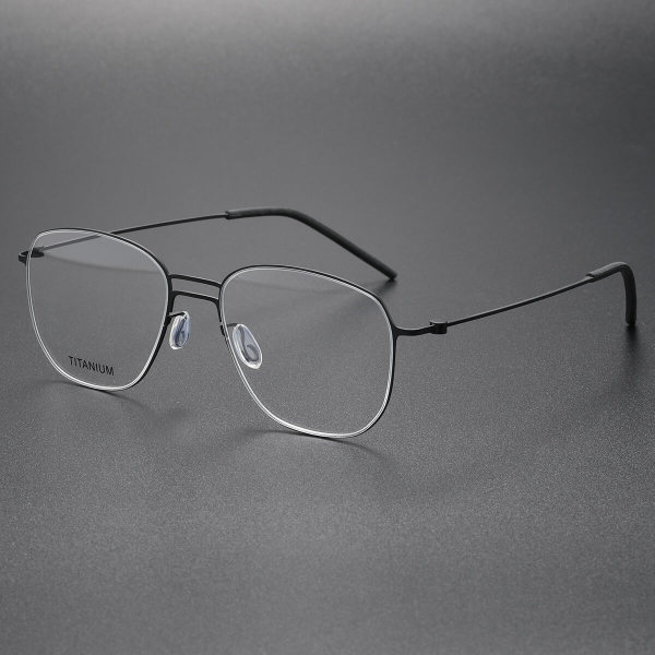 Oval Titanium Glasses LE1144_Black