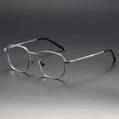 Square Titanium Glasses LE1145_Silver