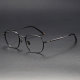 Square Titanium Glasses LE1145_Black & Gunmetal