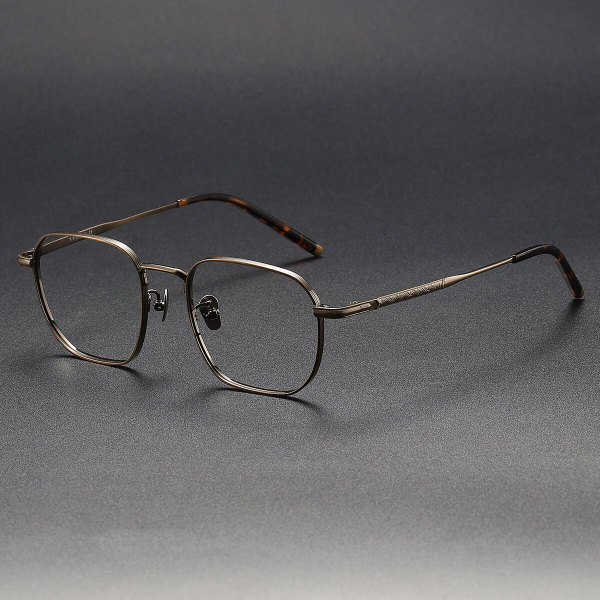 Square Titanium Glasses LE1145_Bronze