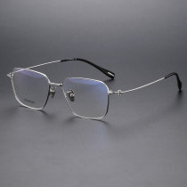 Geometric Titanium Glasses LE1148_Silver