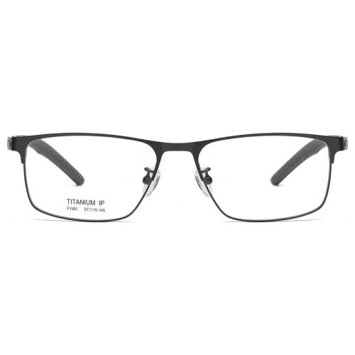 Rectangle Metal Glasses LE1312_Gunmetal