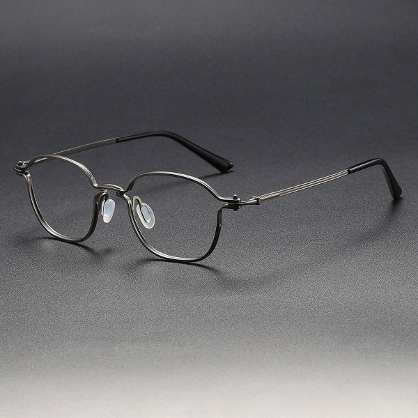 Oval Titanium Glasses LE1298_Gunmetal