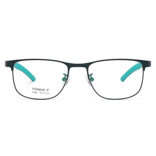 Square Metal Glasses LE1313_Black & Silver