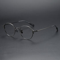 Round Titanium Glasses LE1292_Gunmetal
