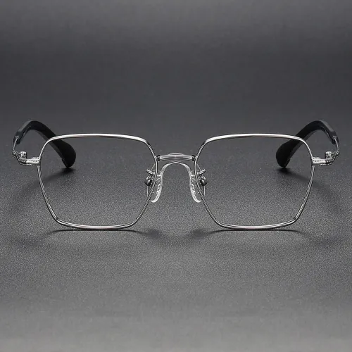 Square Titanium Glasses LE1296_Silver