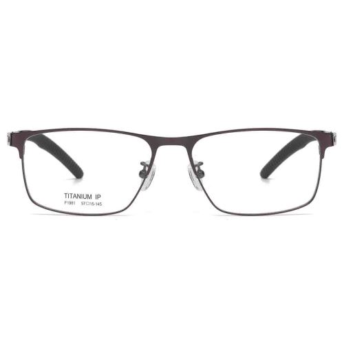Rectangle Metal Glasses LE1312_Brown