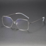Geometric Titanium Glasses LE1299_Silver