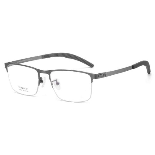 Half Rim Metal Glasses LE1314_Gunmetal