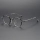 Geometric Titanium Glasses LE1322_Black & Silver