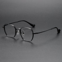 Geometric Titanium Glasses LE1322_Black Geometric Titanium Glasses LE1322_Black