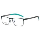 Rectangle Metal Glasses LE1312_Green & Gunmetal