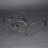 Geometric Titanium Glasses LE1293_Gunmetal