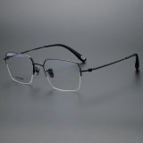 Half Rim Titanium Glasses LE1303_Black