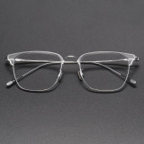 Browline Titanium Glasses LE1302_Clear & Silver