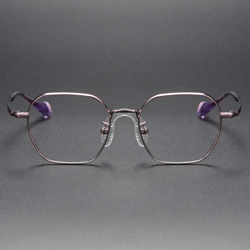 Geometric Titanium Glasses LE1322_Purple