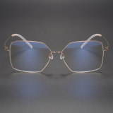 Geometric Titanium Glasses LE1299_Gold Front View