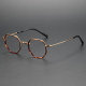 Geometric Titanium Glasses LE1297_Tortoise & Gold
