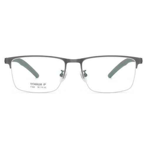 Half Rim Metal Glasses LE1314_Gunmetal