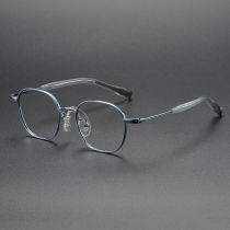 Square Titanium Glasses LE1291_Blue