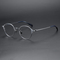 Round Titanium Glasses LE1292_Silver Round Titanium Glasses LE1292_Silver