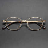 Oval Titanium Glasses LE1298_Gold Front View