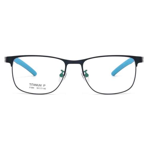 Square Metal Glasses LE1313_Blue & Silver