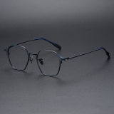 Geometric Titanium Glasses LE1293_Blue
