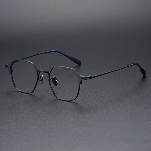 Geometric Titanium Glasses LE1293_Blue