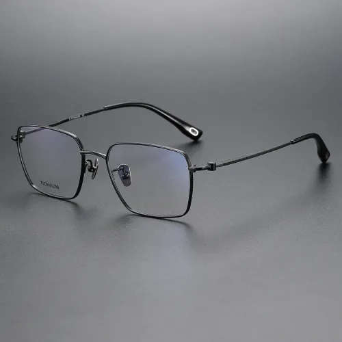 Square Titanium Glasses LE1154_Black
