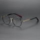 Geometric Titanium Glasses LE1288_Black & Gold