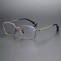 Square Titanium Glasses LE1154_Gold