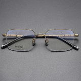 Half Rim Titanium Glasses LE1282_Gold