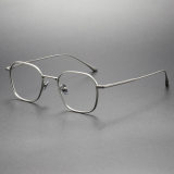 Square Titanium Glasses LE1285_Silver
