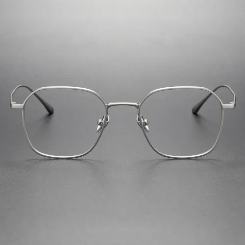 Square Titanium Glasses LE1285_Silver