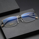 Half Rim Titanium Glasses LE1284_Gunmetal