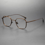 Square Titanium Glasses LE1285_Bronze