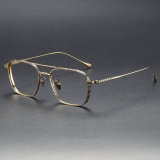 Aviator Titanium Glasses LE1153_Black & Gold