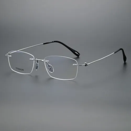 Rimless Titanium Glasses LE1247_Silver