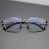 Square Titanium Glasses LE1272_Gold