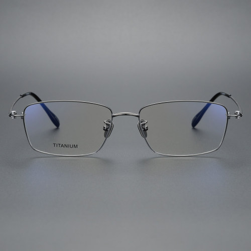 Rectangle Titanium Glasses LE1248_Gunmetal