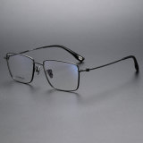 Square Titanium Glasses LE1272_Black