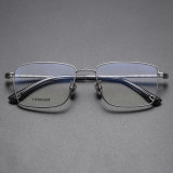 Square Titanium Glasses LE1272_Silver