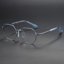 Geometric Titanium Glasses LE1268_Blue