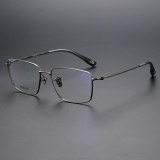 Square Titanium Glasses LE1266_Gunmetal