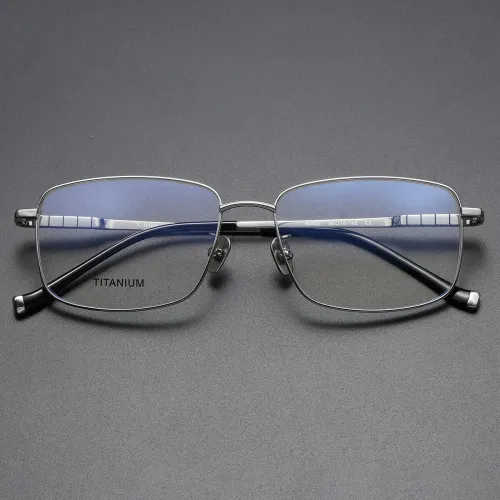 Square Titanium Glasses LE1160_Silver