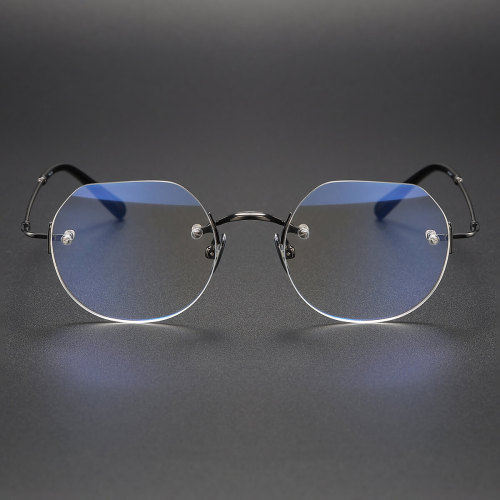 Rimless Titanium Glasses LE1281_Gunmetal