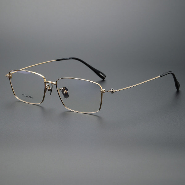 Rectangle Titanium Glasses LE1248_Gold